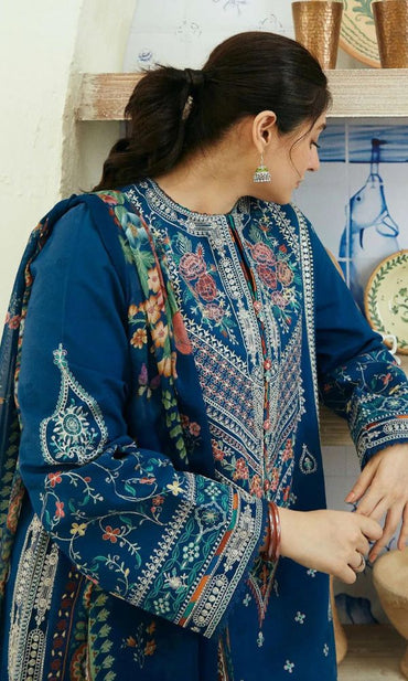 ZS Ready to Wear Designer Collection Dress Limited Stock Lawn Dress Blue