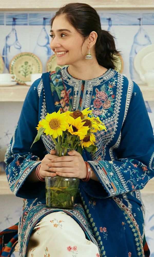 ZS Ready to Wear Designer Collection Dress Limited Stock Lawn Dress Blue