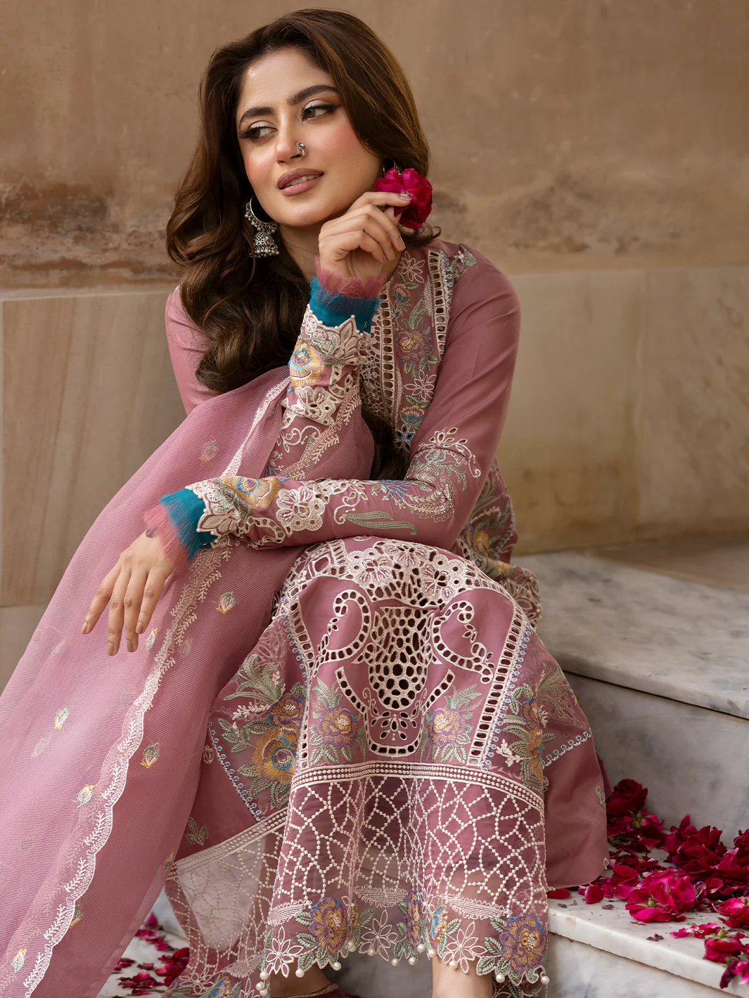 Luxury Lawn Embroidered 3 PC Stitched Suit