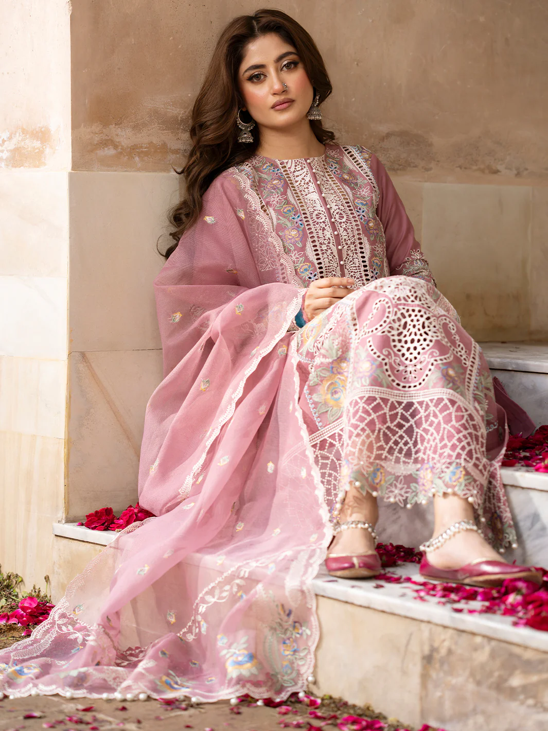 Luxury Lawn Embroidered 3 PC Stitched Suit