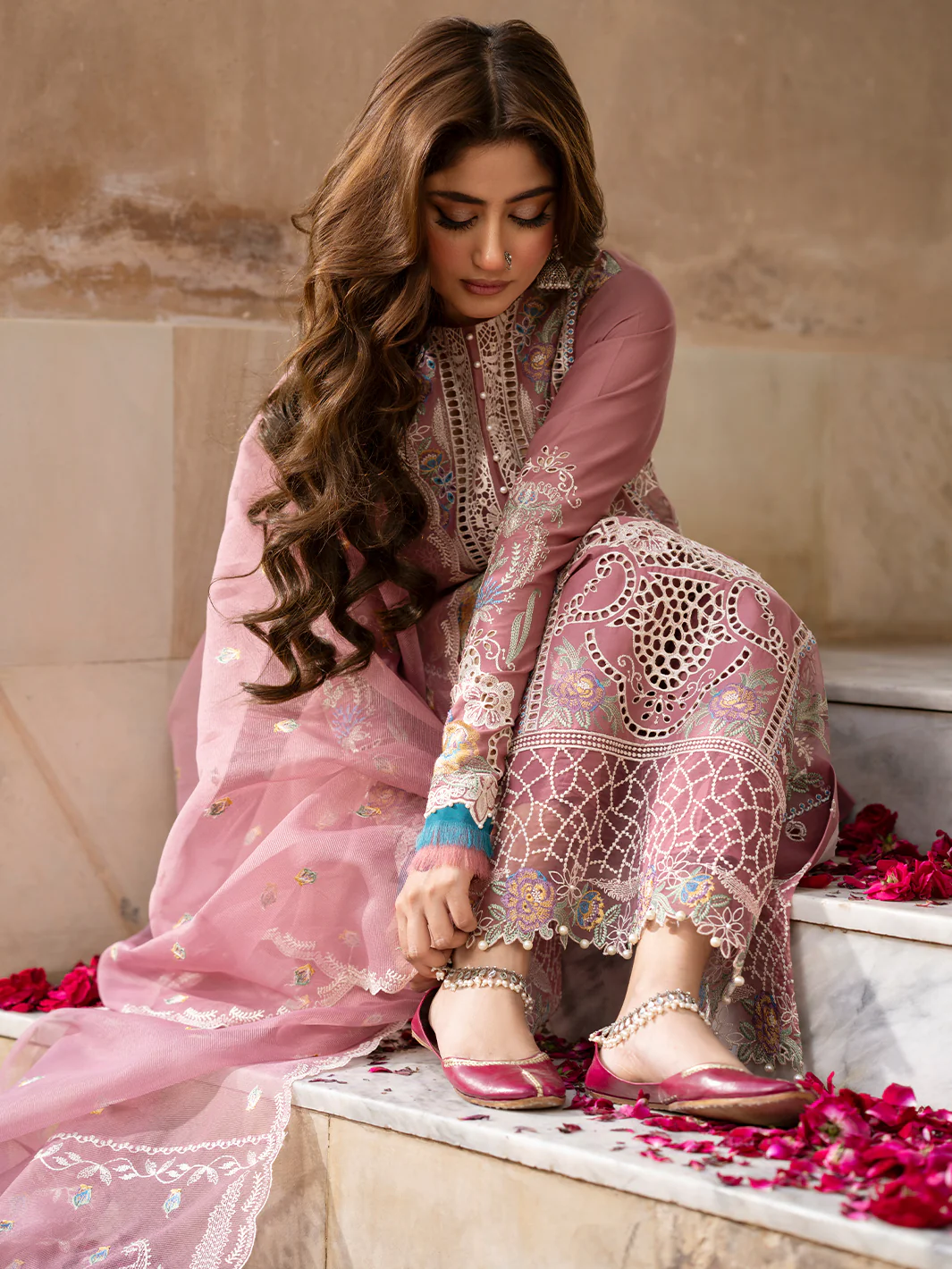 Luxury Lawn Embroidered 3 PC Stitched Suit