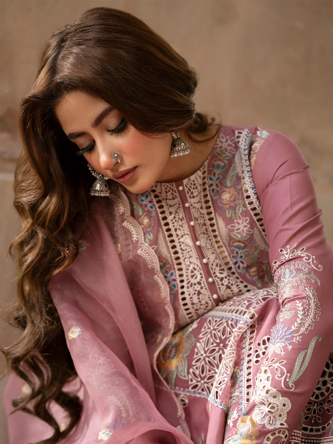 Luxury Lawn Embroidered 3 PC Stitched Suit