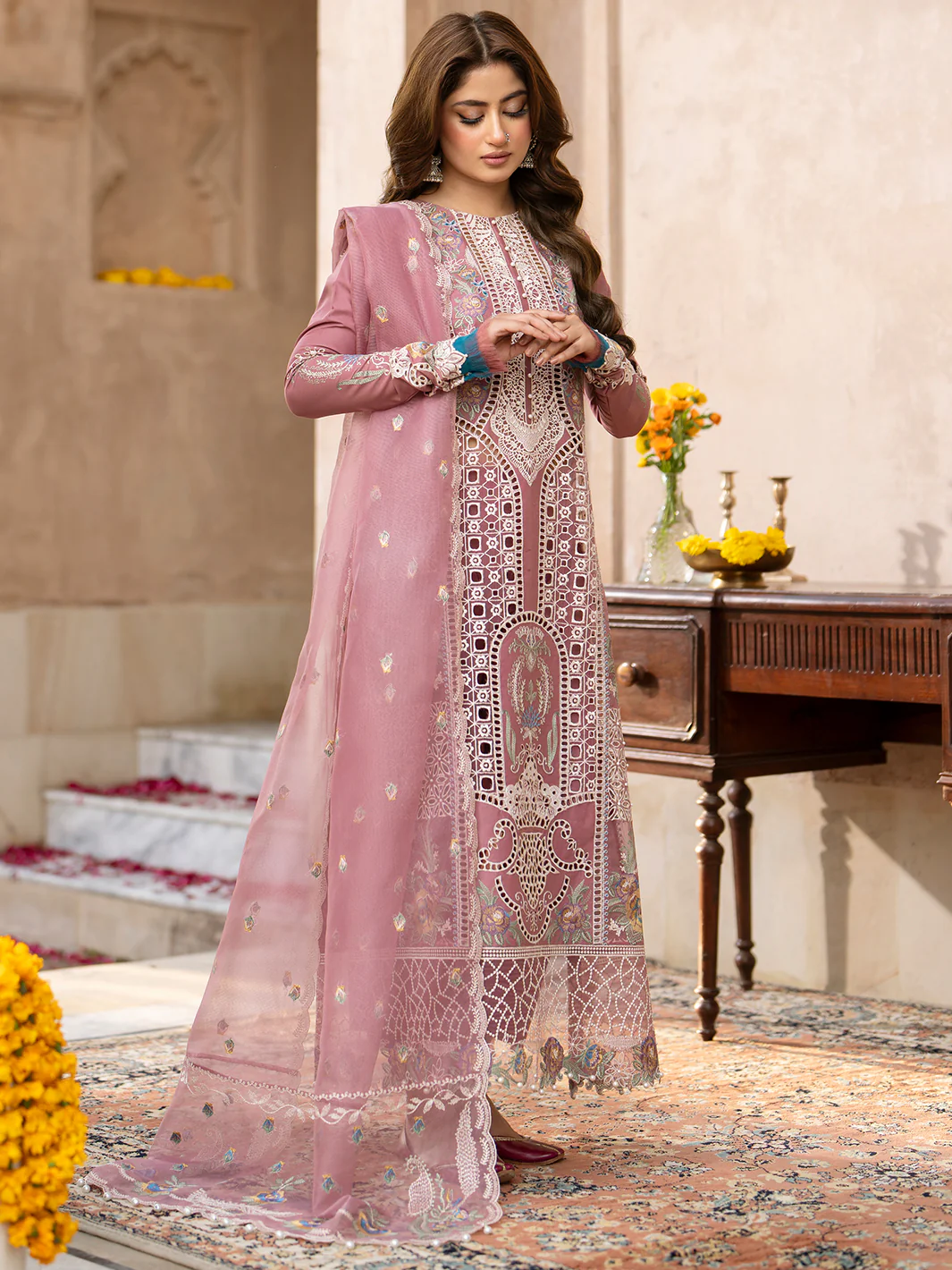 Luxury Lawn Embroidered 3 PC Stitched Suit