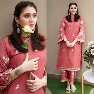 READY TO WEAR Lawn 2PC EMBROIDERED SHIRT AND TROUSER