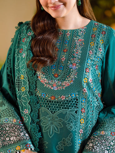 3 PC Luxury Dyed Embroidered Lawn Suit