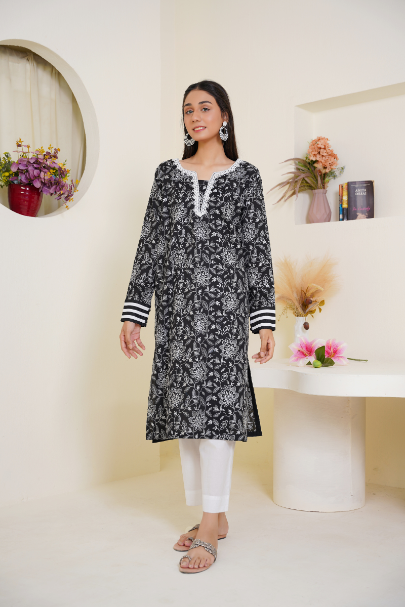 Ready To Wear 03-Piece Embroidered Lawn Suit