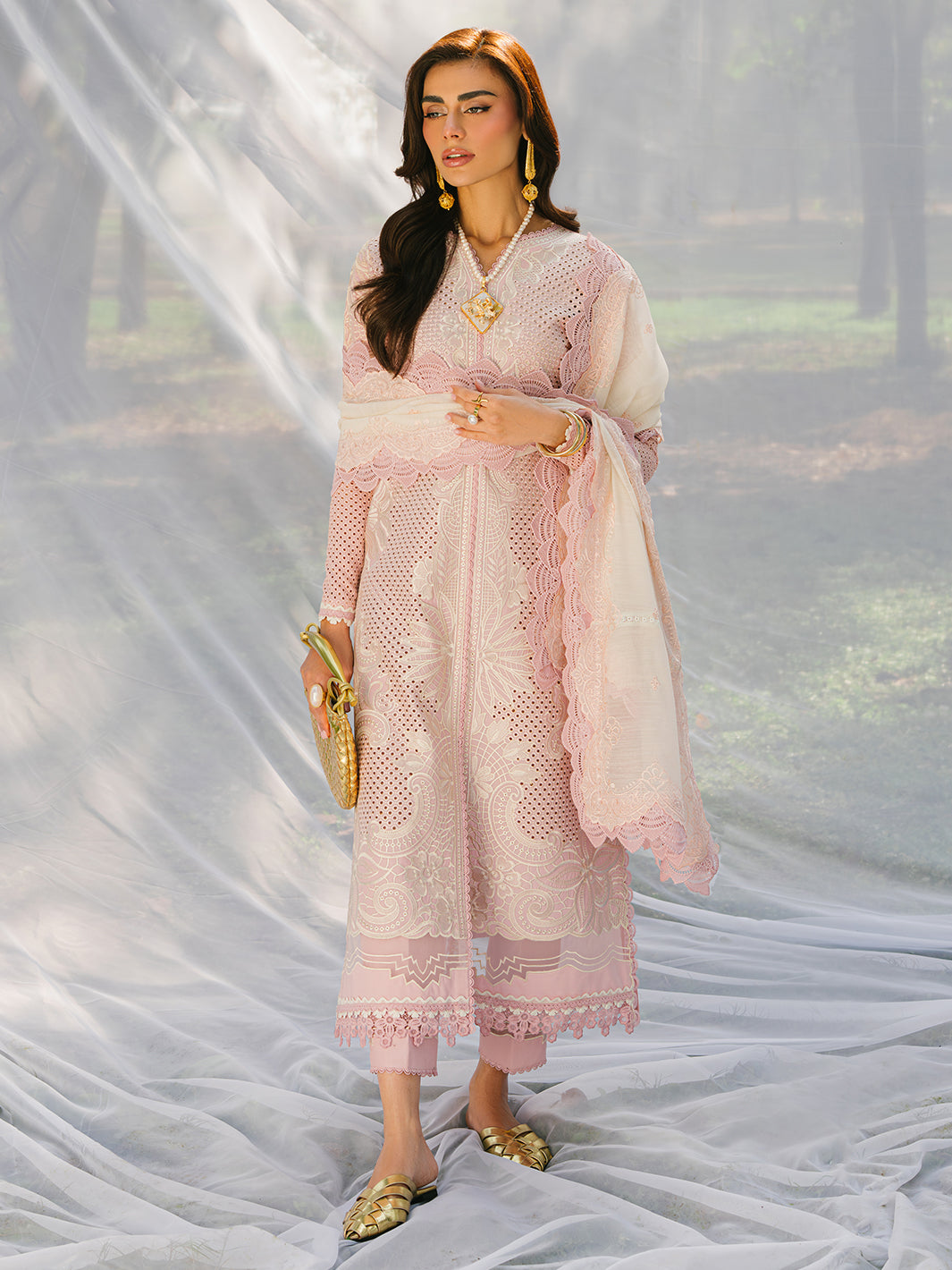 03-Piece Dyed Lawn Pret Suit