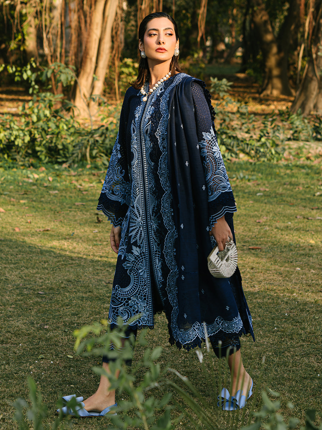 03-Piece Embroidered Lawn Pret Suit
