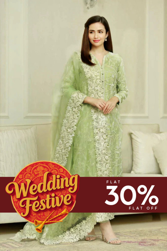 Ready to Wear Pakistani Lawn Heavy Embroidered Shirt With Chiffon Embroidered Dupatta