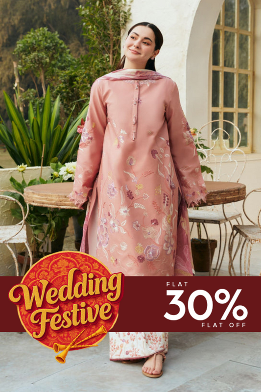 Stitched 3-Piece Embroidered Lawn